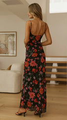Trista Maxi Dress - Dark Floral