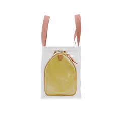 TITA ELVIE duffle Grocery Bag, yellow canvas, large