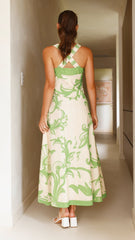 Mandy Maxi Dress - Sage / Cream