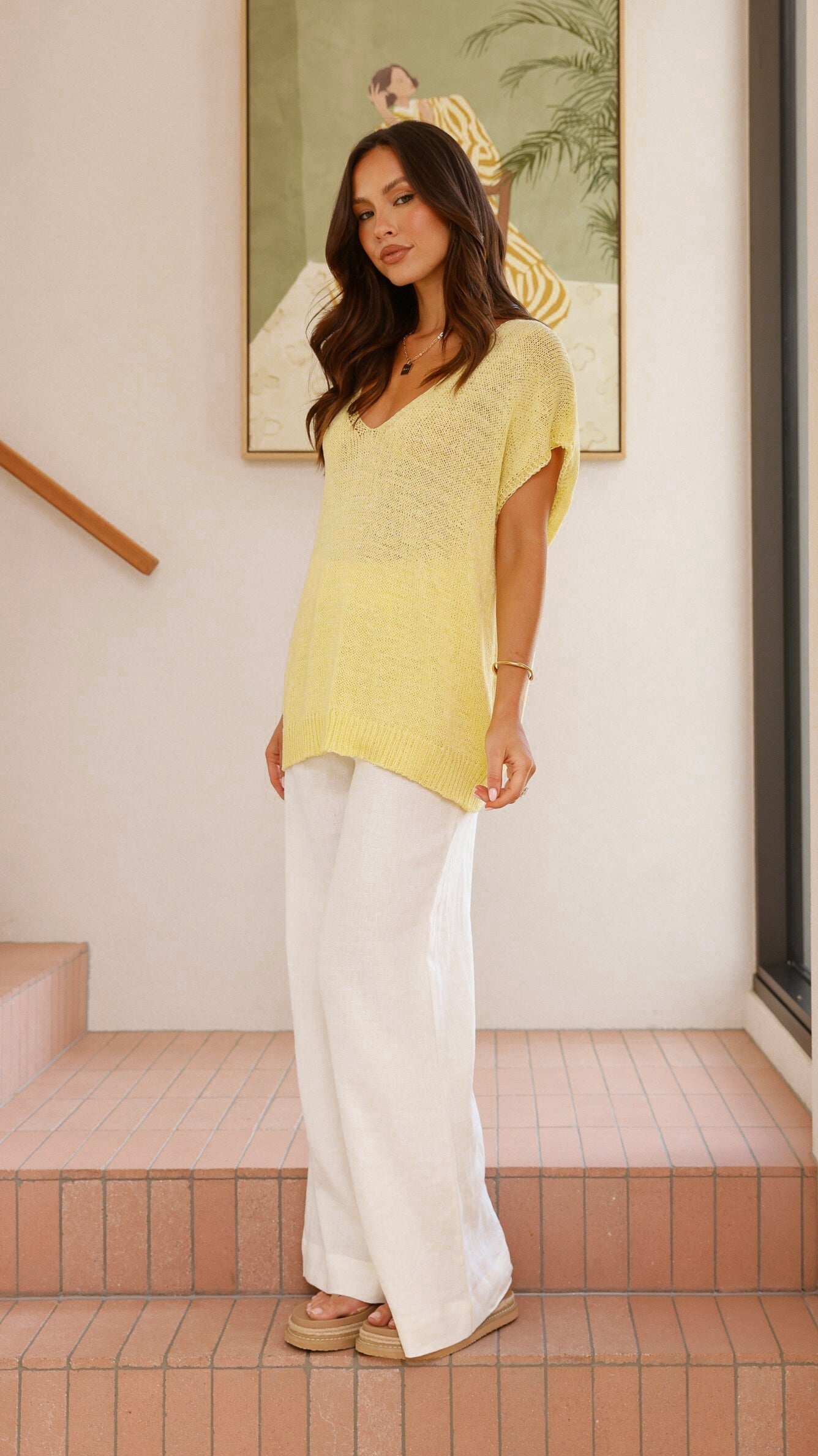 Stelaria Knit Top - Yellow