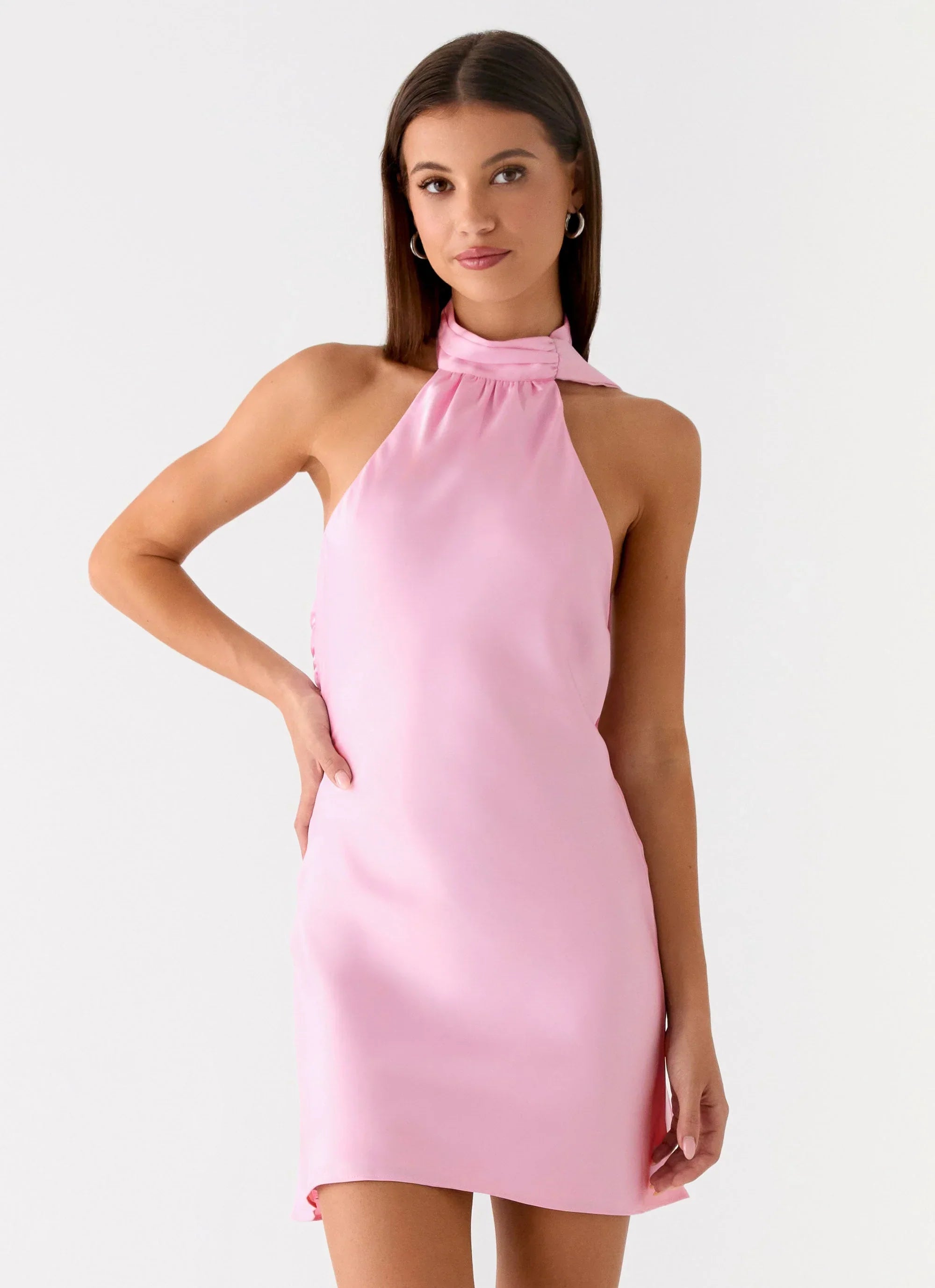 Keena Scarf Mini Dress - Pink