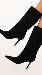 Nour Boots - Black Suede