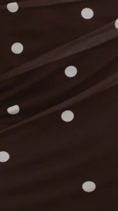 Zariah Mini Dress - Brown / White Polka Dot