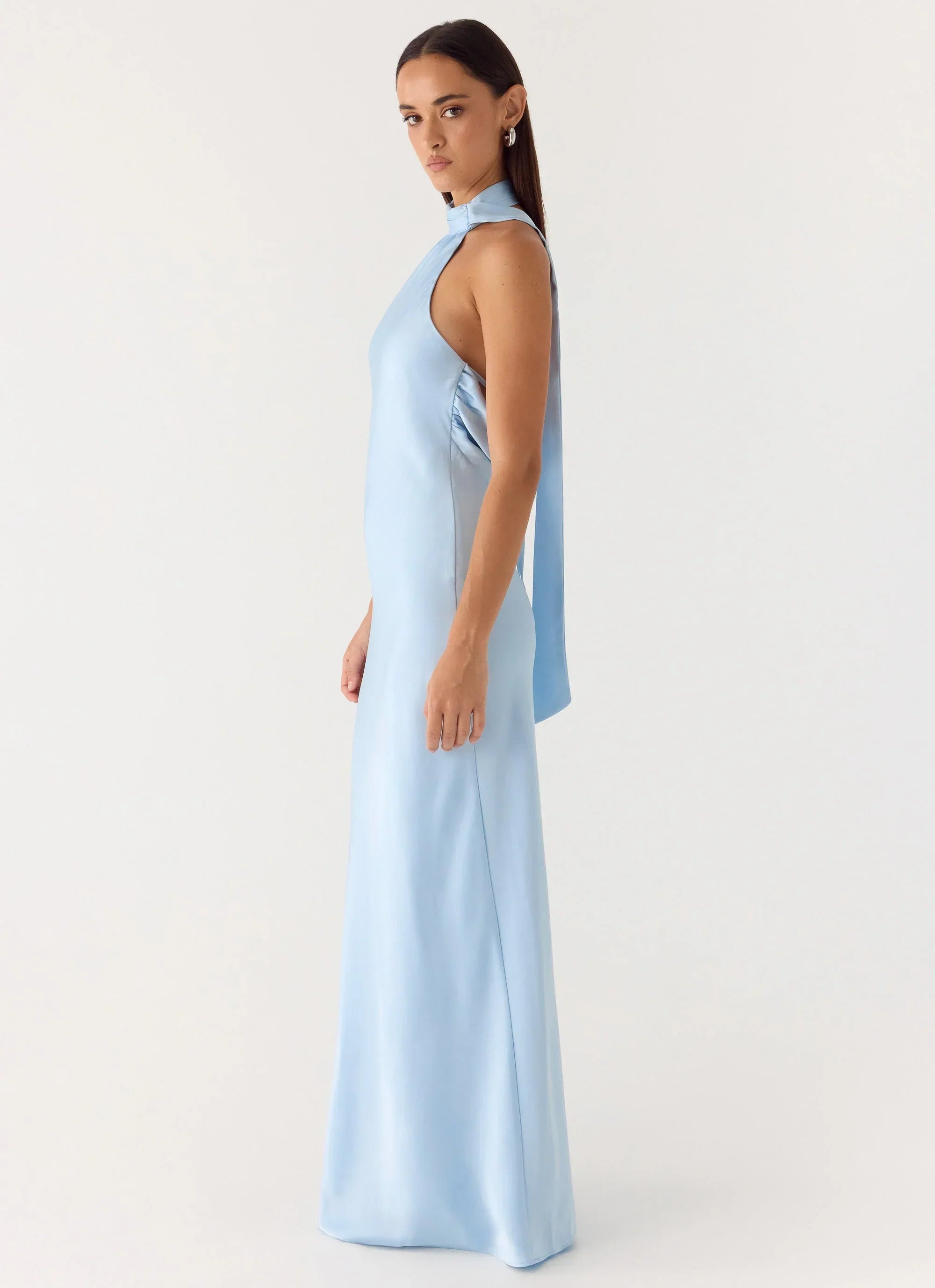 Keena Scarf Maxi Dress - Blue